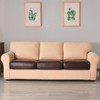 vctops 100% Waterproof Pu Leather Couch Cushion Covers Luxury Stretch