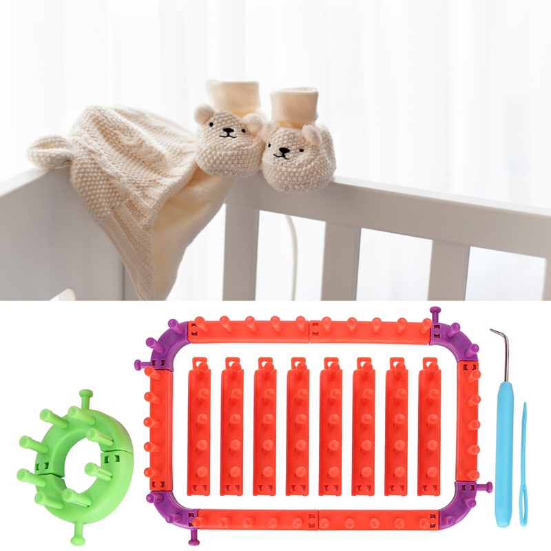 Knitting Loom Set Plastic Flexible Multifunctional Yarn Weaving Tool Accessories