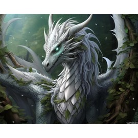 SVINOILER Paint by Numbers Dragon for Adults, Acrylic Oil Painting by Numbers Kits for Beginner with Paintbrushes Brushes Art Crafts Canvas for Home Decor 40x50 cm