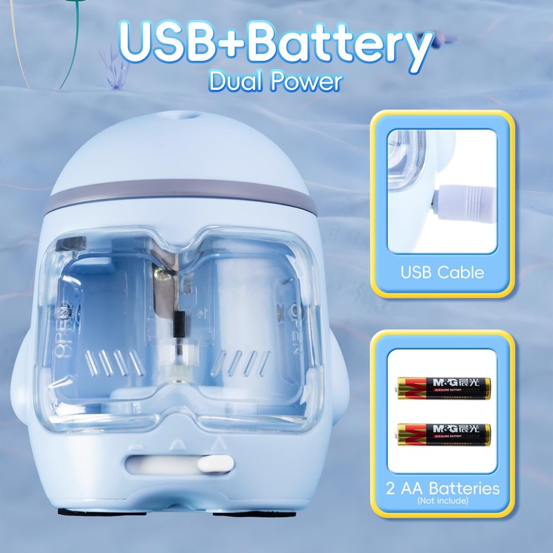 M&G Electric Pencil Sharpener, Portable Pencil Sharpener Cute Cat Design