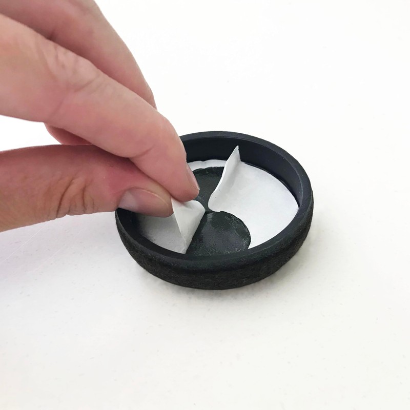 "Super Sliders 1" Round Self-Stick Formed Felt Furniture Pads with