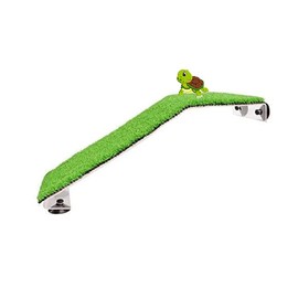 YXQ Turtle Basking Platform Aquarium Tortoise Climbing Lawn Ladder Resting Terrace Fake Grass Ramp for Turtle Tank Crab Reptile