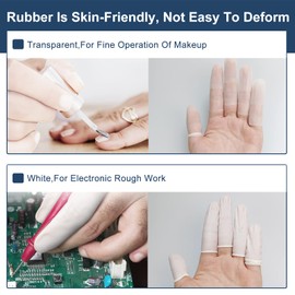 CiShow 200Pcs Latex Finger Covers,Finger Protectors,Gloves for Fingers,Antistatic Finger Covers,Waterproof,Finger Protector Fingertip Cover,Finger Protectors,Finger Protectors(2 Styles)