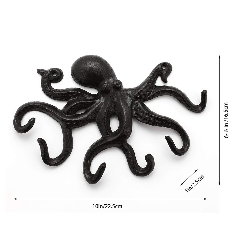 ChasBete Key Holder for Wall, Octopus Coat Hooks Wall Mounted