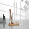 2-in-1 Incense Holder with Glass Ash Catcher – Wooden Base