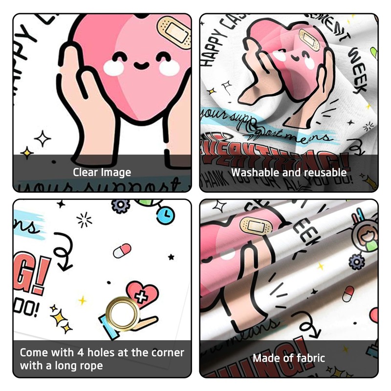 Lofaris Happy Case Management Week Banner 70.8x43.3in Your Support Means