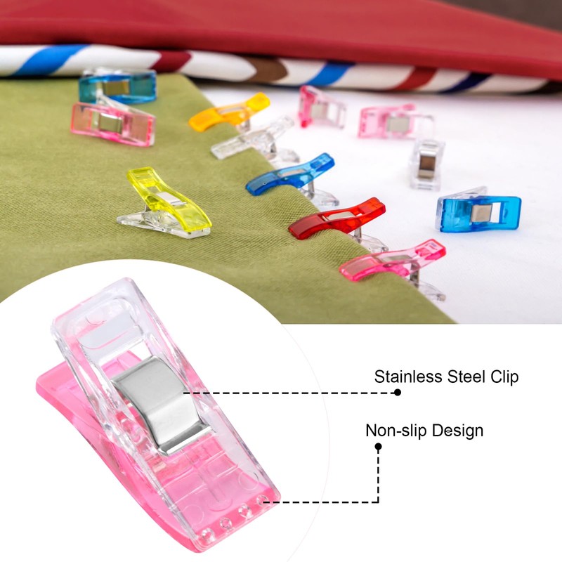 Sewing Clips, Fabric Clips for Sewing, Sewing Accessories, 60 Pieces,