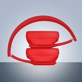 Replacement Protein Leather Memory Foam Ear Cushion Accessories Beats Dr. Dre Solo 2/3 Wireless A1796 / B0534 Ear Headphones (Red)