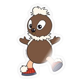 Spreadshirt Sandmännchen und Seine Freunde Pittiplatsch Sticker 10 x 10 cm Glossy Transparent