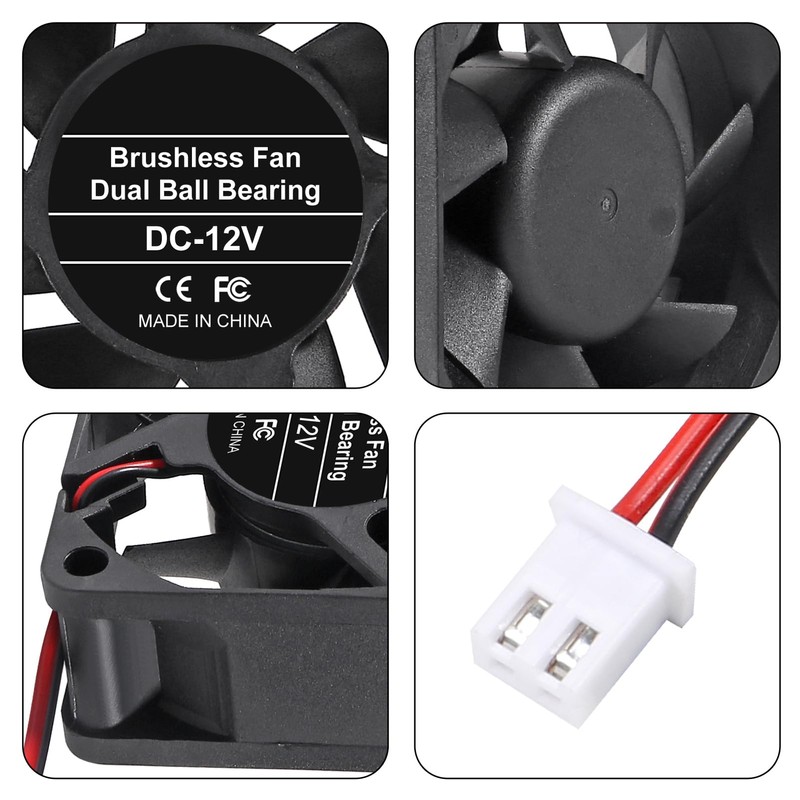 AITRIP 4 Pack 60 mm 12 V DC Cooling Fan