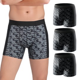 Carer Incontinence Underwear for Men Washable Mens Incontinence Underwear for Bladder Leakage 80ML Breathable Reusable Leak Proof Underwear for Mens Incontinence Boxer Briefs 3 Pack, 3X-Large