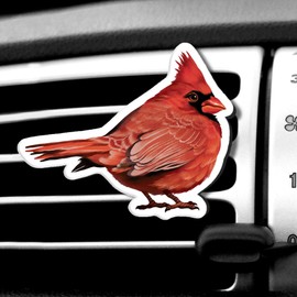 WIRESTER Car Vent Clip, Decorative Accessories, Interior Decoration for Cars - Animal Red Cardinal Bird (S1)