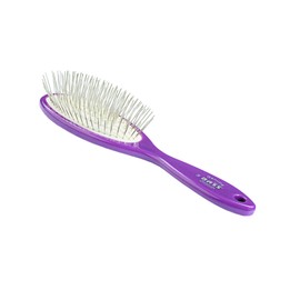 Bass Brushes | Style & Detangle Pet Brush | Alloy Pin | High Polish Acrylic Handle | Large Oval | Model 58-RYP