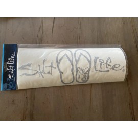 Salt Life Black Flip Flip/Hibiscus Decal 12” SAD917  NEW
