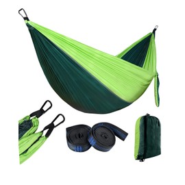 OTraki Hängematte Outdoor Ultraleicht Reise Camping Hängematte 270x140cm Tragbare Fallschirm Nylon Reisehängematte Atmungsaktiv Schnelltrocknendes Doppelhängematte für Camping Garten Strand