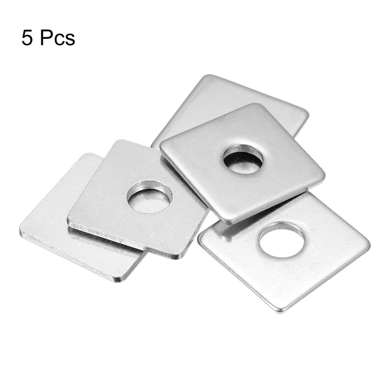 sourcing map Square Washer, 5pcs M12x40x40x3mm 304 Stainless Steel Square