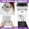 50 Hojas de Papel de Transferencia para Tatuajes, 4 Capas,