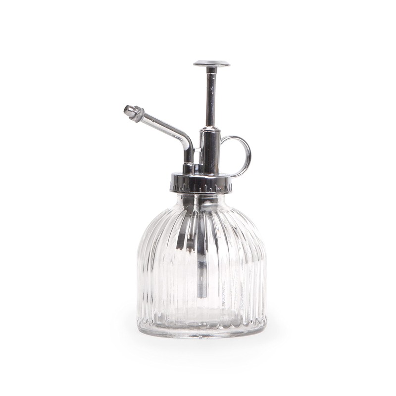 Kikkerland Handheld Glass Mister Mist Spray Bottle, Watering Can, Indoor/Outdoor