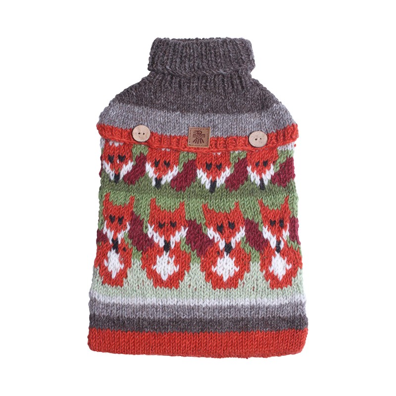Pachamama Handknitted Hot Water Bottle Cover and 2 Litre Hot