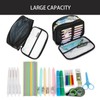 MICHTUNE Pencil Case,Large Capacity Zipper Pencil Pouch,Clear Portable Pen Case,Office