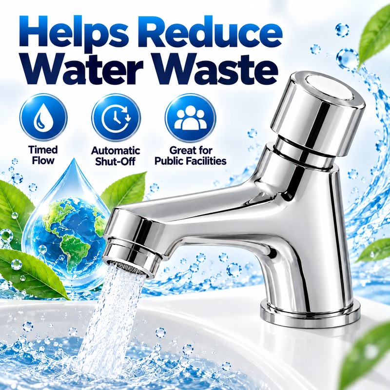 G1/2 BSPP Self-Closing Basin Faucet for 32–35mm Mounting Holes –