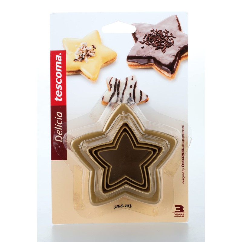 Tescoma Double-Sides Cookie Cutters Stars, 6 Sizes Delicia, Assorted, 20