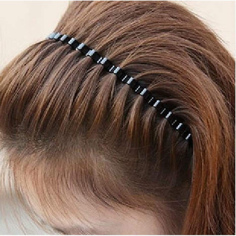 PUBAMALL Diadema ondulada de primavera, aro para el cabello, diadema
