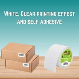 Double Dragon, 57 mm x 32 mm 2100 Thermal Labels on roll for Direct Thermal Printers, Zebra, MUNBYN, Rollo, TSC, Toshiba, Citizen, Eltron and More.