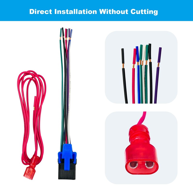 TIKSCIENCE Radio Wiring Harness Male and Female Adapter Fit for