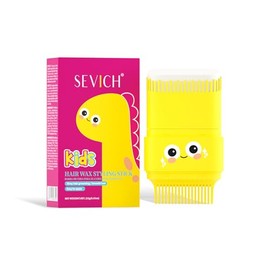 SEVICH Hair Wax Stick for Kids with Comb,Angled & Flat Double Comb for Flyaway Hair & Frizz Control,Gentle Moisturizing Formula with Shea Butter & Strawberry Extract,Dinosaur Design,15g