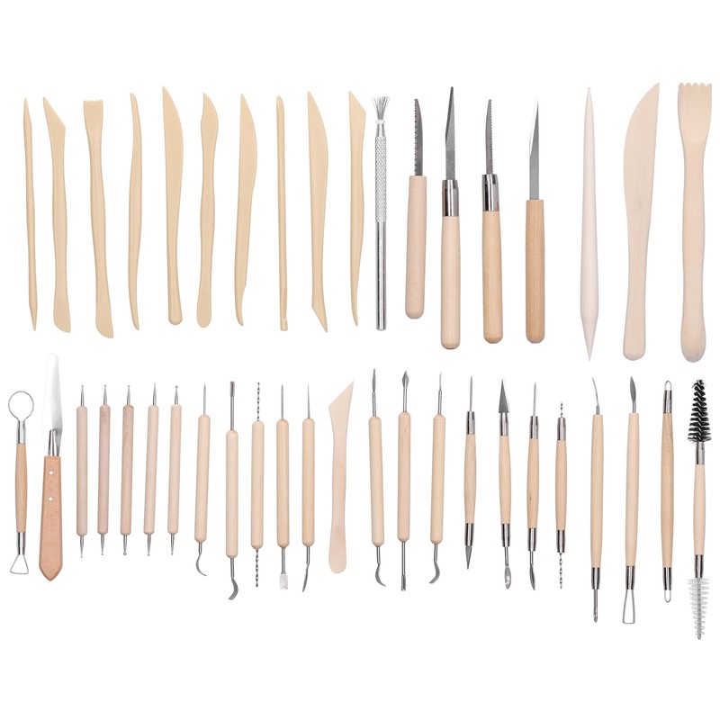 42Pcs Clay Tools Set Pottery Sculpting Carving Trimming Scraper Knife