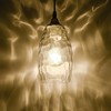 GO&SO 2-Pack Hand Blown Water Ripple Art Glass Lamp Shade