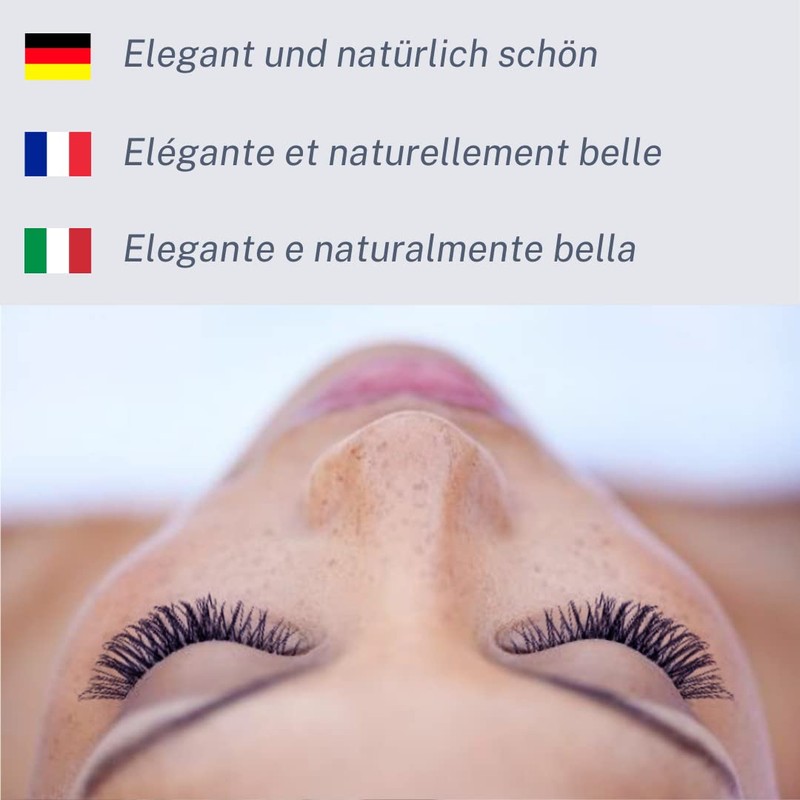 CLARA COSMETICS Premium 3D Eyelashes Glam Natural Look Transparent Band