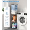 KIMBORA Narrow Towel Storage for Bathroom, 3-Tier Free Standing Bathroom