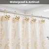 24PCS Bow Shower Curtain Hooks,Shower Curtain Rings,Brushed Gold Shower Curtain