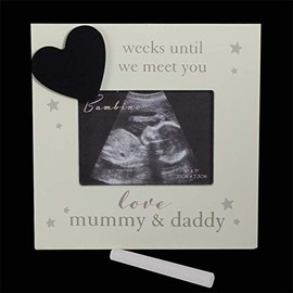 'Week's Until we Meet You Love Mummy & Daddy' Baby's Scan Photo Frame 1392