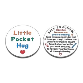 First Day Of School Gifts,Back to School Supplies for Students,Cute School Accessories for Son Daughter Back to School,Gifts for Freshman,Positive Pocket Hug Gifts,Birthday Gifts,Summer Gifts