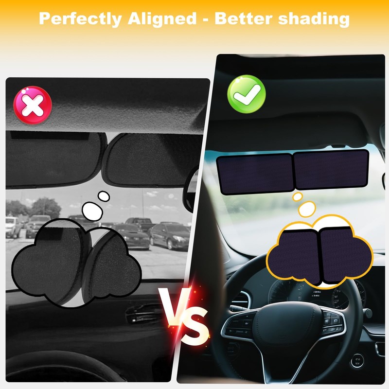 XCBYT Square Car Window Shades for Side & Windshield -