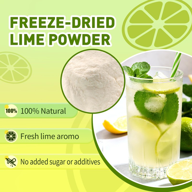 Lime Powder Freeze-Dried Lime Juice Flavor 1.25 lb Rich in