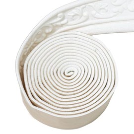 WAPANE 360" x 3.1" Peel Stick Foam Molding Trim Self Adhesive, Crown Molding Wallpaper Border Flexible, 3D Wall Edging Lines Foam Baseboard, Wall Trim for Home, White, 4PC