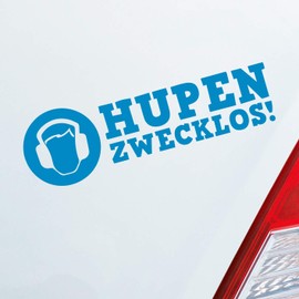 Car Sticker in your favourite Horns Zwecklos. Headphones Style 15 x 5 cm Car Window Sticker, light blue