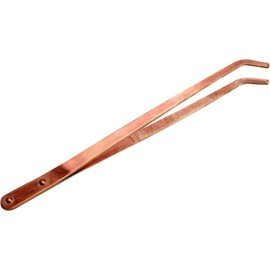 Copper Tongs 8.5 inches Curved Tip Ideal for Jewelry Making