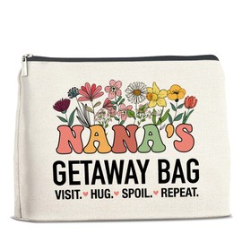 UPNEGE Nana's Getaway Cosmetic Bag Grandma Gifts from Grandkids, Gift for Grandma Grandmother Grammy Nana Makeup Bag Zipper Makeup Pouch