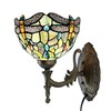 HWDFEI Tiffany Sconce Lamp Stained Glass Wall Lamp,8X10.5X11 Inch Plug