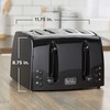 BLACK+DECKER 4-Slice Toaster, TR1410BD, Extra-Wide, 7 Shade Settings, Crumb Trays,