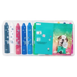 Studio Pets 12 Coloured Wax Crayons Dog with Camera