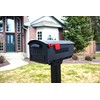 Gibraltar Mailboxes Patriot Large Capacity Rust-Proof Plastic Black, Post-Mount Mailbox,