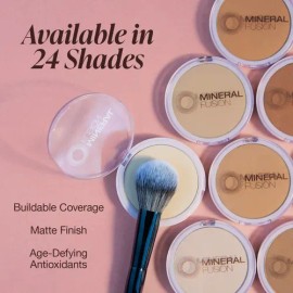 Mineral Fusion Pressed Powder Foundation, Maquillaje Natural
