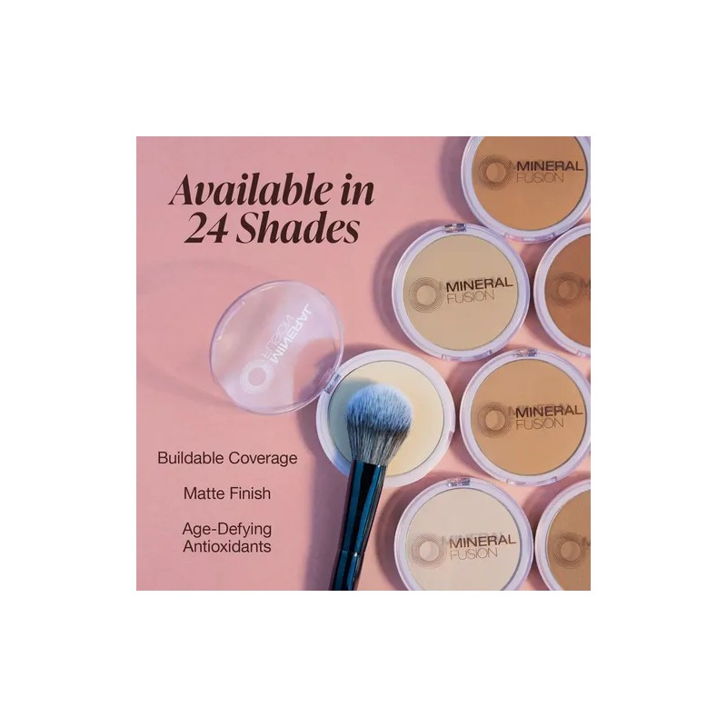 Mineral Fusion Pressed Powder Foundation, Maquillaje Natural