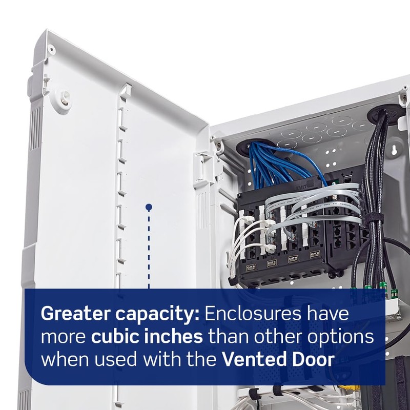 Leviton 14" Wireless Structured Media Center, Enclosure Only, 49605-14E, White